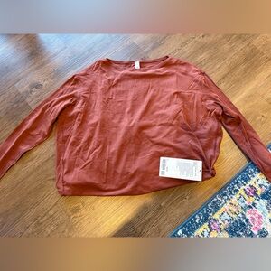 Lululemon Back in Action Long Sleeve in Date Brown